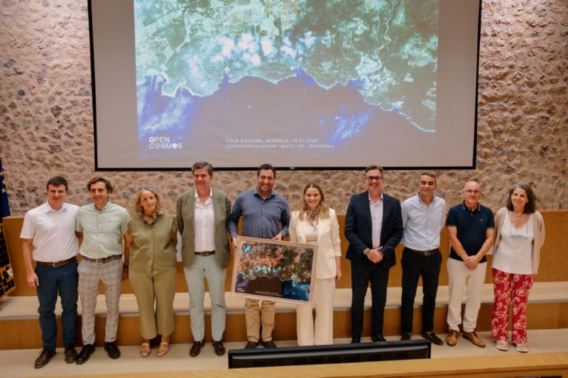 Spascat at the launch celebration of Posidonia, the first Balearic satellite